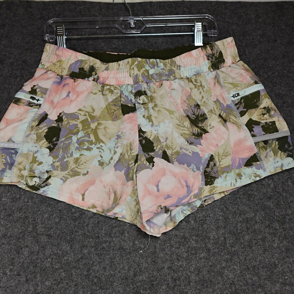 Fabletics Floral Print Running Shorts Ladies Medium Activewear Athletic